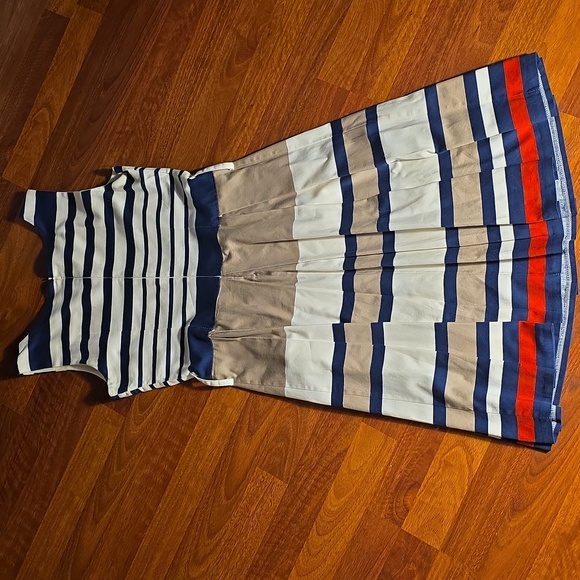 Rinascimento Navy and Red Striped Dress - Picture 3 of 3